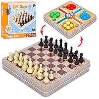 Шахматы магнитные 2 в 1 F382 с игрой Лудо nm