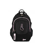 Рюкзак школьный на рост ребенка 130-145 см см, бренд ST.RIGHT, модель BP01 K-POP LOVER Черный