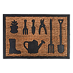 Килимок придверний з садовими інструментами 60х40 см