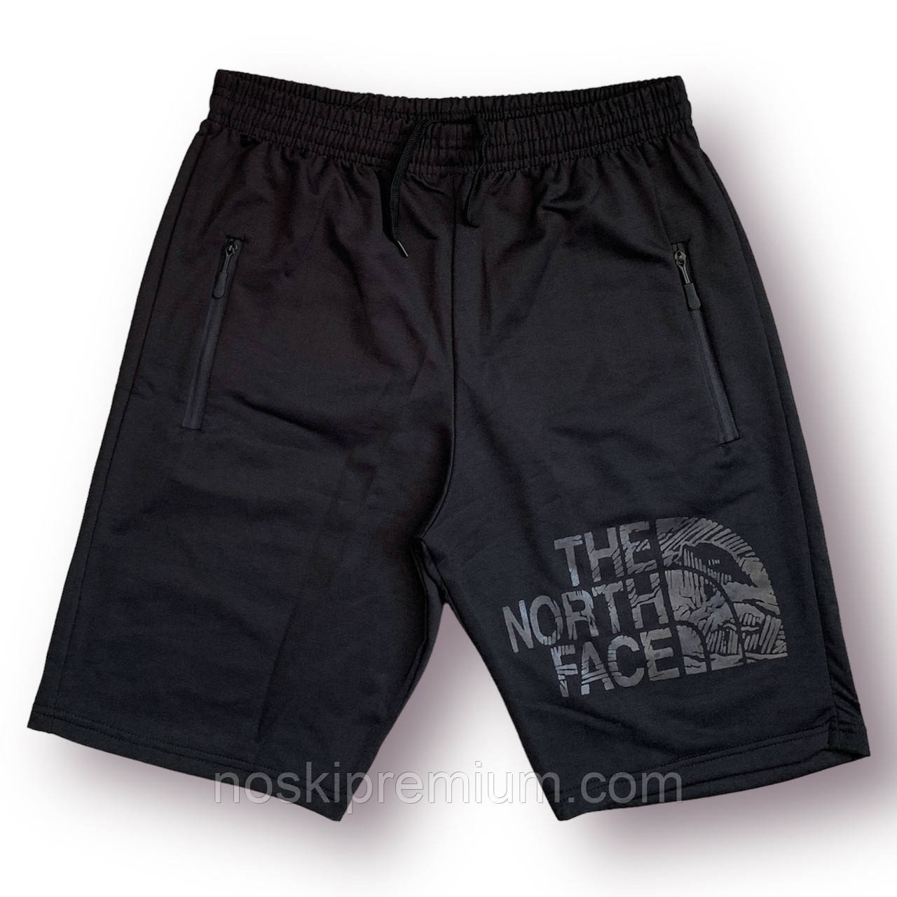 Шорти чоловічі спортивні двонитка напівбатали The North Face, розміри 50-58, чорні, 013370