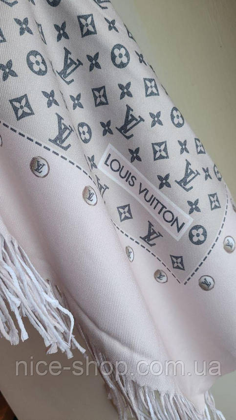 Хустка Louis Vuitton кашемір із бахромою, фото 4