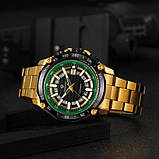 Автоматичний механічний годинник Forsining 8279 Gold-Black-Green, фото 2
