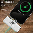УМБ Promate PowerUp-i 5000 mAh, USB-C порт PD, Lightning штекер White (powerup-i.white), фото 4