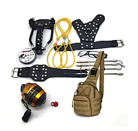 Полный набор для рыбалки и охоты для боуфишинга катушка, очки поляризационные, сумка + 4 дротика Снасти