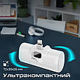 УМБ Promate PowerUp-i 5000 mAh, USB-C порт PD, Lightning штекер White (powerup-i.white), фото 8