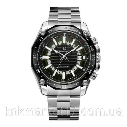 Автоматичний механічний годинник Forsining 8279 Silver-Black, фото 1