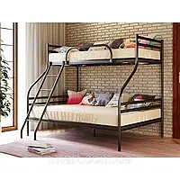Ліжко двоярусне металеве SMART МК. Двоповерхове ліжко в дитяче з металу в стилі Loft 120х190