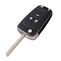 Выкидной ключ, корпус под чип, 3кн, Opel Astra 3, HU100 tm