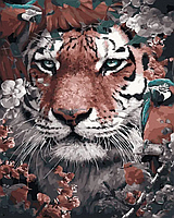 Картина за номерами, (ANG229), Портрет тигра, 40 х 50 см, (Без коробки)
