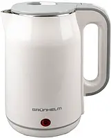 Електрочайник GRUNHELM EKS-1864SW (білий) 1,8 л, 1500 Вт, дисковий чайник електричний (116629)