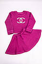 Дитячий костюм для дівчинки з принтом Шанель капітон, фото 4