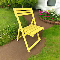 Стілець зі Спинкою з Натурального Дерева розкладний Для Кухні Саду Балконів Власне виробництво