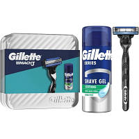 Набор косметики Gillette Бритва Mach3 с 1 сменным картриджем + Гель для бритья Series Успокаивающий 75 мл tm