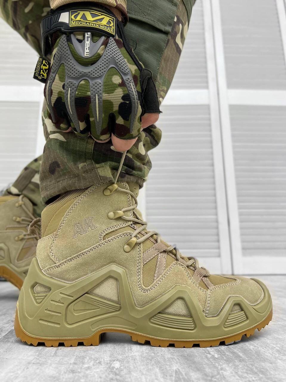 Військові черевики АК, тактичні літні берці койот, черевики армійські літні полегшені, берці зсу ek869