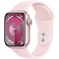 Смарт-часы Apple Watch Series 9 GPS 41mm Pink Aluminium Case with Light Pink Sport Band - M/L (MR943QP/A) tm