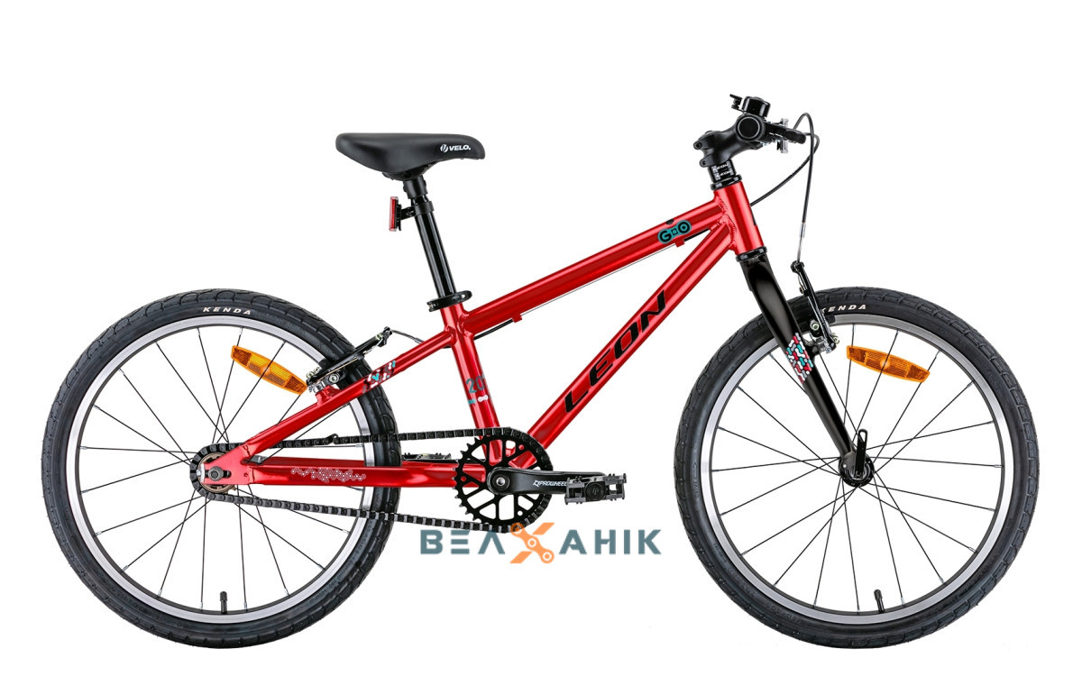 Велосипед 20" LEON GO Vbr (рама 10") червоний з жовтим