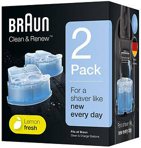 Картрідж Braun CCR2 Clean & Renew рідина для чищення електробритв 02591