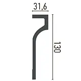 Карниз стельовий P895, довжина 2,00м, Gaudi decor, фото 3