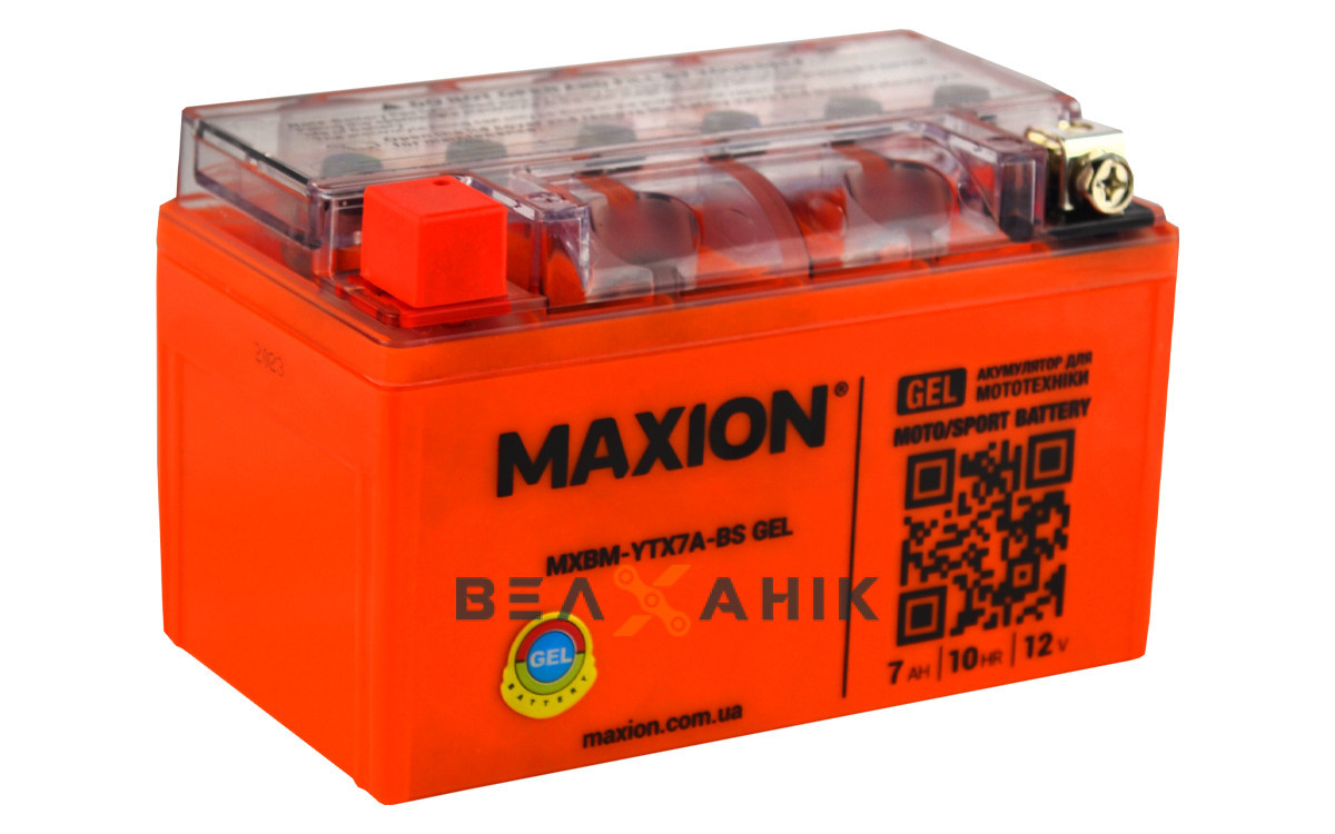 Акумулятор гелевий 7Ah МОТО GEL 12V UTX7A-BS 90A