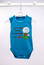 Боді-майка для хлопчика з принтом інтерлок, фото 2