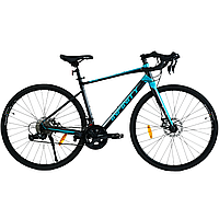 Гравийный велосипед Corso Infinity 28" алюминиевая рама 19" серый синий FN-28420