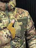 Армейская теплая куртка мультикам, военная демисезонная куртка зсу, теплая камуфляжная куртка cg182