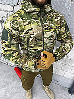 Куртка армейская мультикам на флисе, демисезонная куртка софтшелл зсу, куртка полевая армейская cg182