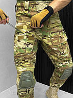 Штаны тактические с наколенниками, брюки военные мультикам усиленные, штаны мультикам прочные зсу cg182