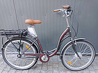 Електровелосипед ST 26" Dorozhnik eAQUAMARINE  рама 17" 36B 12.5А/г 350Вт сірий (ELB-D-26-177)