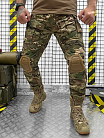 Боевые штаны мультикам с наколенниками, тактические штаны зсу мультикам усиленные, штаны военные cg182