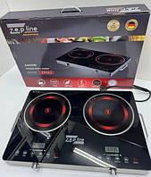 Електрична плита інфрачервона Zepline ZP-062 4400 Вт 3 конфорки електро плита настільна