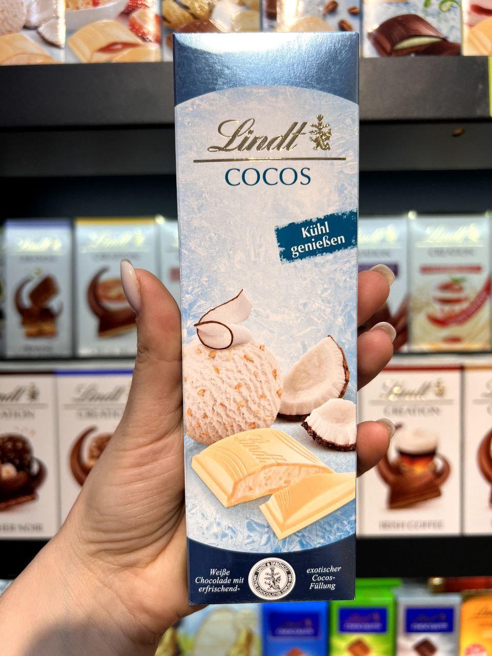 Білий шоколад кокосове морозиво Lindt Cocos 100г. Швейцарія