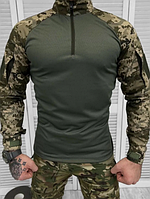 Боевая рубашка убакс осенняя, армейская рубашка пиксель для зсу, тактическая рубашка пиксель убак cg182