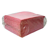 Стоматологические медицинские салфетки нагрудники размер 33х42 см трехслойные, цвет розовый, упаковка 2х25 шт.
