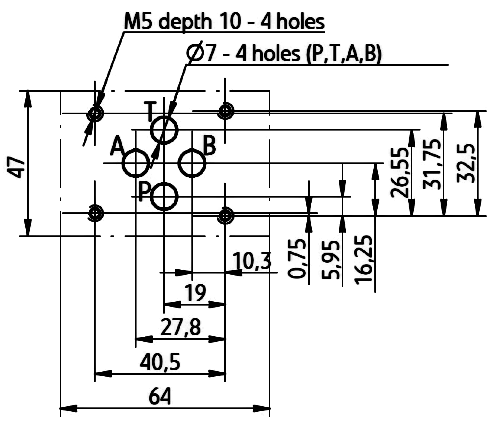 монтажні розміри клапана ZDR6 монтажні розміри клапана ZDR6
