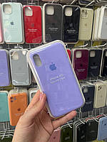 Чехол Silicone Case с микрофиброй для iPhone X/iPhone XS, качественный чехол для Айфон Х/Айфон ХС