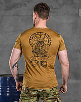 Тактическая футболка койот для пехоты с принтом, футболка армейская тактическая зсу coolmax cg182