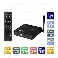 Смарт ТВ приставка Tanix TX68 4/64 Гб Smart TV Box Android 12