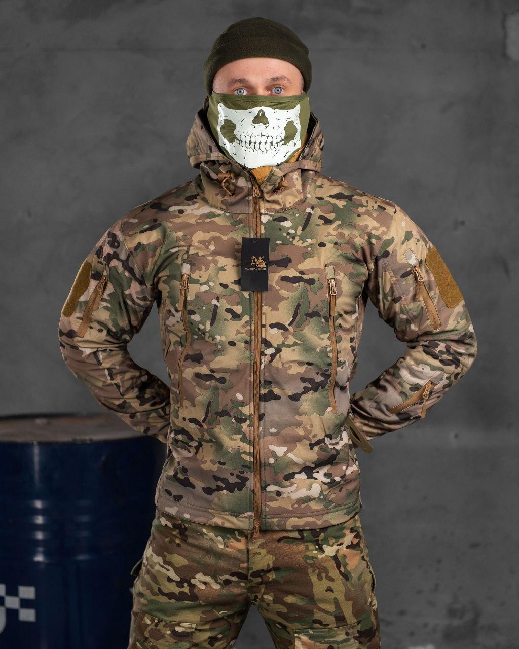 Військова демісезонна куртка мультикам, тактична весняна чоловіча куртка мультикам зсу cg182