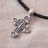 Православный крест с чернением 13089 Оникс IB, код: 6735722