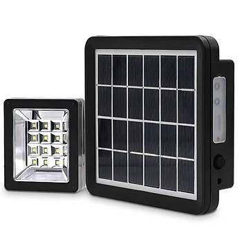 Прожектор із сонячною панеллю 6V 2W, з USB, EP-07 / Світлодіодний прожектор / Акумуляторна лампа прожектор