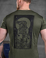 Футболка армійська ссу олива, футболка coolmax тактична хакі з принтом Sunset Goons, футболка cg182
