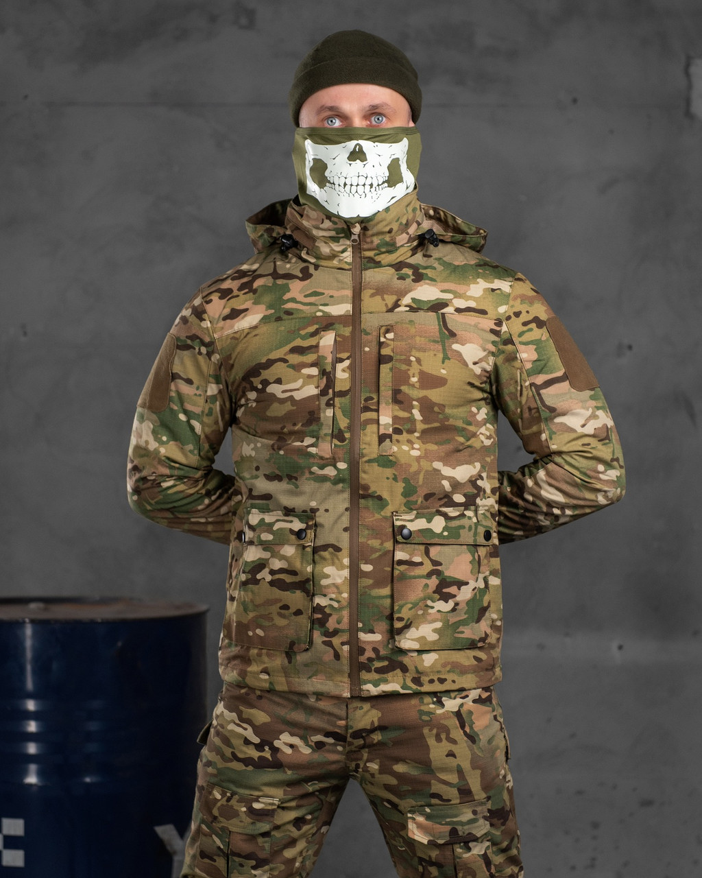 Весняна куртка армійська мультикам, куртка демісезонна тактична, бойова куртка мультикам зсу cg182