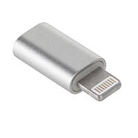 Переходник Lighting(M) => Micro-USB(F), Silver(23127#)