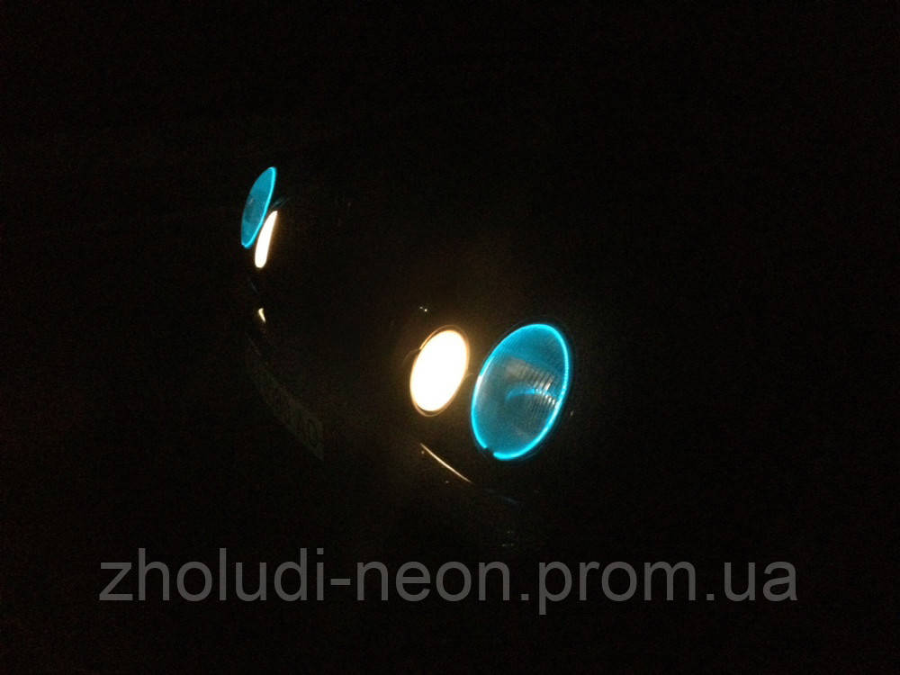 Ангельські очі на Mersedes-сині (безсний) з холодного неону., фото 1