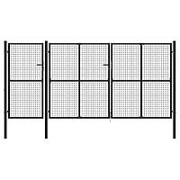 Садові Ворота Антрацит 400x150 см Сталь