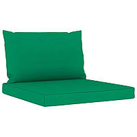 Подушки для дивана з піддонів 2 шт Зелений Тканина
