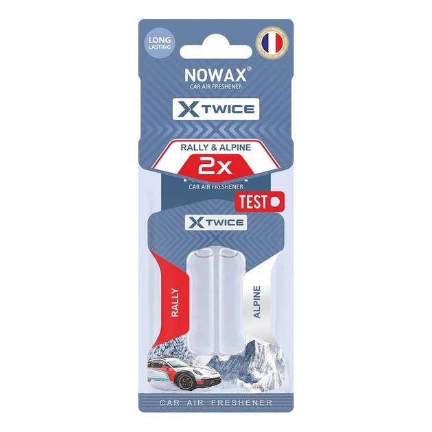 Ароматизатор повітря з подвійною капсулою Nowax серія X Twice - Alpine & Rally (30шт/уп), фото 1