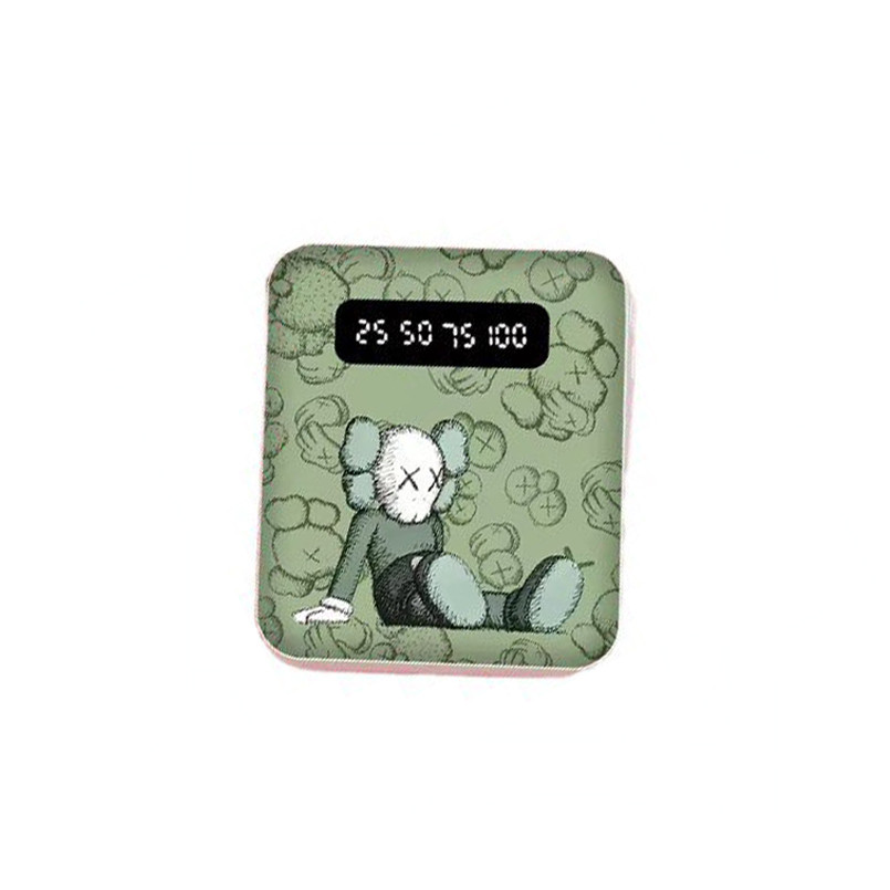 УМБ Power Bank 5000mAh повербанк з екраном та ліхтариком 4 в 1 (Kaws Green)-LВR