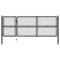 Садові Ворота Антрацит 125x350 см Сталь